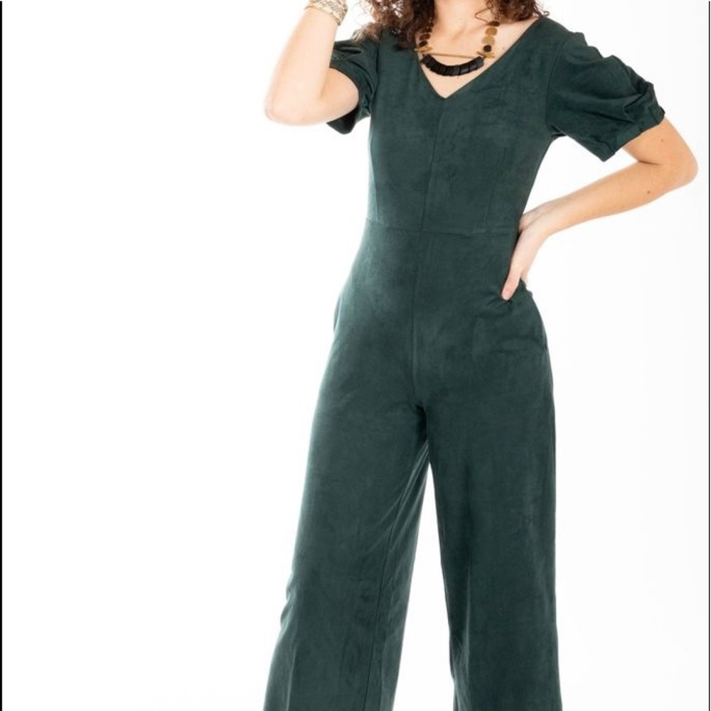 Lysse Vegan Suede Lucia Jumpsuit Emerald Green XS